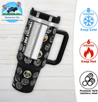 63 National Parks Water Bottle with Stickers,40 Oz Tumbler with Handle and Straw,2 Lids,40 Oz Double Wall Insulated Tumbler,Stainless Steel Leak Proof Tumbler,Travel Coffee Mug (Black)