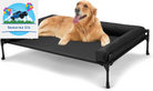 Elevated Dog Cot with Bolster – Cooling Outdoor Bed for Large Dogs