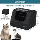 Portable Cat Litter Box: Leak-Proof, Lightweight, and Foldable Design for Convenient Travel (Black, 17 inches)