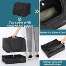 Portable Cat Litter Box: Leak-Proof, Lightweight, and Foldable Design for Convenient Travel (Black, 17 inches)