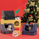 Portable Cat Litter Box: Leak-Proof, Lightweight, and Foldable Design for Convenient Travel (Black, 17 inches)