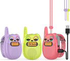 Qniglo Giggle Gabbers: Rechargeable Walkie Talkies for Young Adventurers Aged 3-14, Ideal for Outdoor Activities and Celebrations