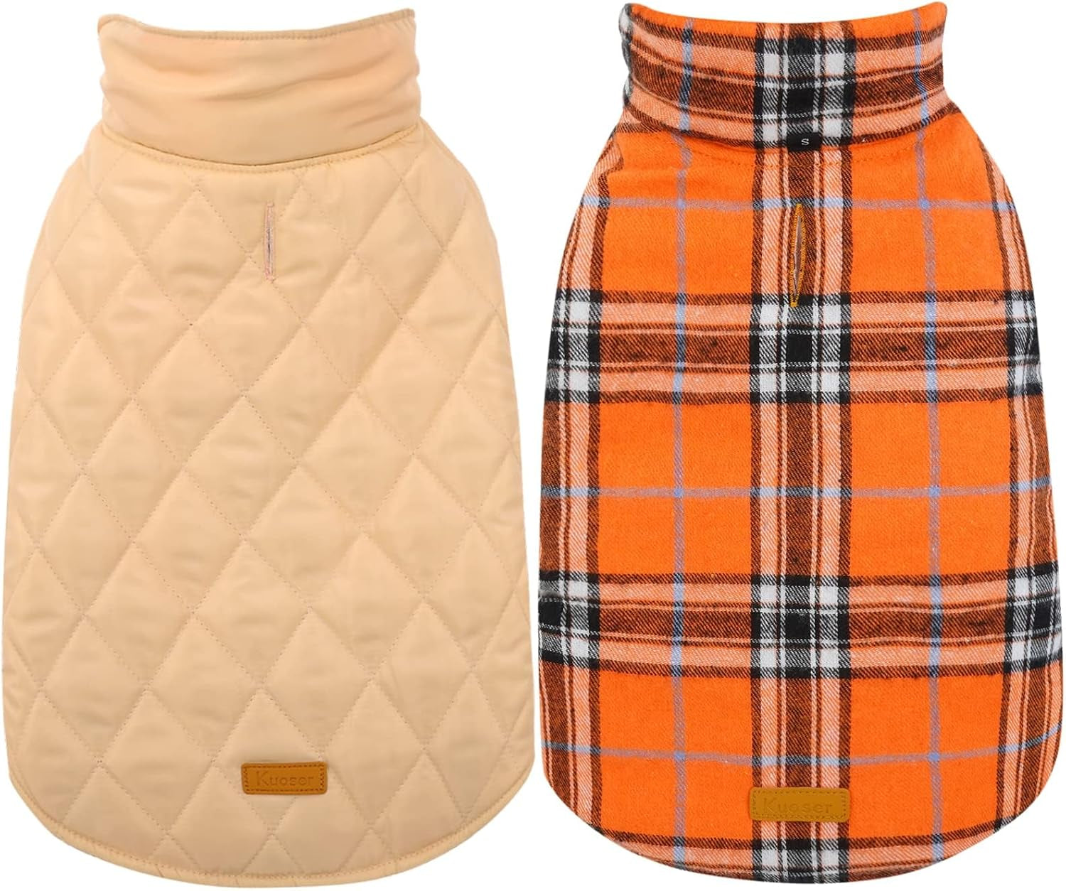 Reversible British Style Plaid Dog Winter Coat – Waterproof & Warm for Small, Medium & Large Dogs