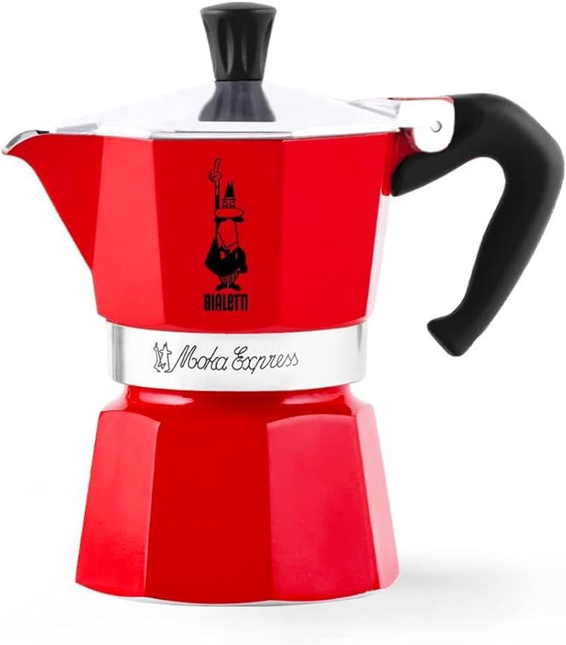 Bialetti - Moka Espress: Iconic Stovetop Espresso Maker, Makes Real Italian Coffee, Moka Pot 6 Cups (6 Oz), Aluminium, Silver