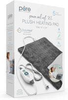 PureRelief XL Heating Pad – 12” x 24” Electric Pad for Back Pain & Cramps, 6 Heat Levels, Auto-Off