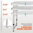 47.2-In Gray Extruded Aluminum Square Folding Picnic Table