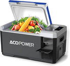 ACOPOWER & Lioncooler 12V Car Refrigerator: 32Qt, Rechargeable, Solar-Powered & Smart App Control