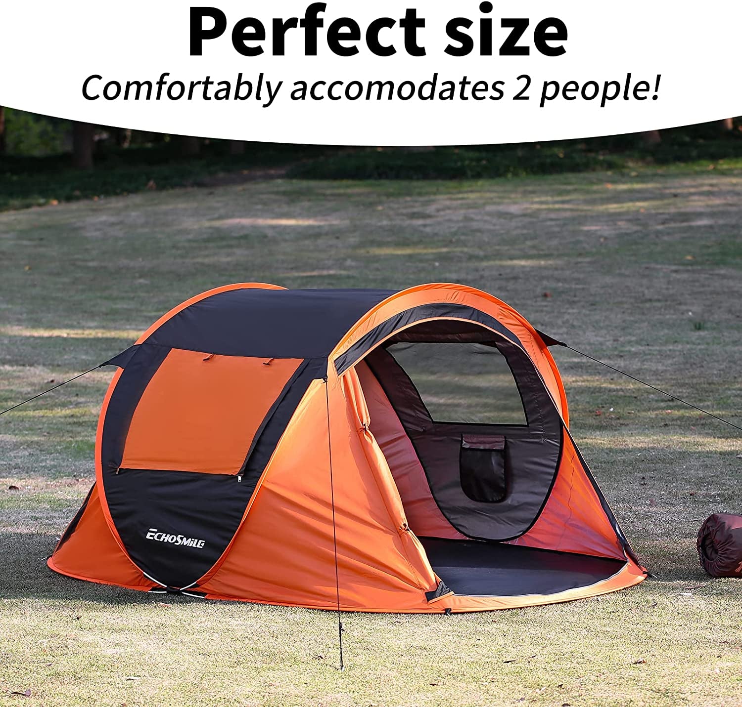 Camping Instant Tent, 2/4/6/8/10 Person Pop up Tent, Water Resistant Dome Tent, Easy Setup for Camping Hiking and Outdoor, Portable Tent with Carry Bag, for 3 Seasons…