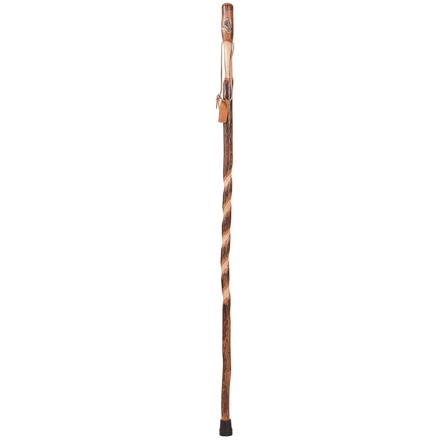 Twisted Hickory Wood Walking Stick 58 Inch Height