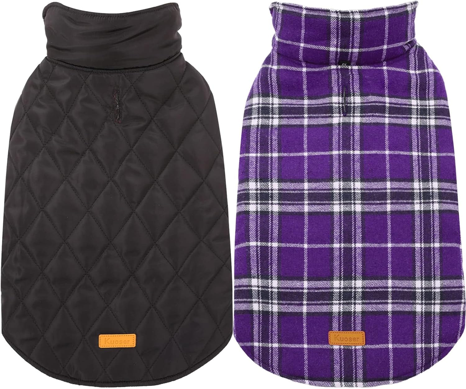 Reversible British Style Plaid Dog Winter Coat – Waterproof & Warm for Small, Medium & Large Dogs