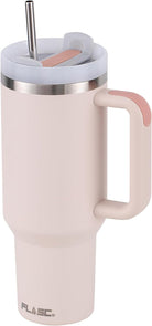 40 Oz Travel Mug: The Ultimate Spill-Proof Hydration Solution with Stylish Accessories (Rose Quartz Edition)