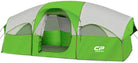 Cousin Campout Fortress for 8 with 5 Mesh Windows, Cozy Divider, Weather-Resistant Features, and Travel Bag for Snacks