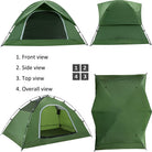 Camping Tent for 2 Person, 4 Person, 6 Person - Waterproof Two Person Tents for Camping, Small Easy up Tent for Family, Outdoor, Kids, Scouts in All Weather and All Season by Clostnature