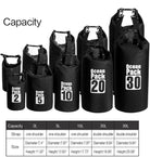 Dry Sack/Floating Waterproof Bag 2L/5L/10L/20L/30L for Boating, Kayaking, Hiking, Snowboarding, Camping, Rafting, Fishing and Backpacking