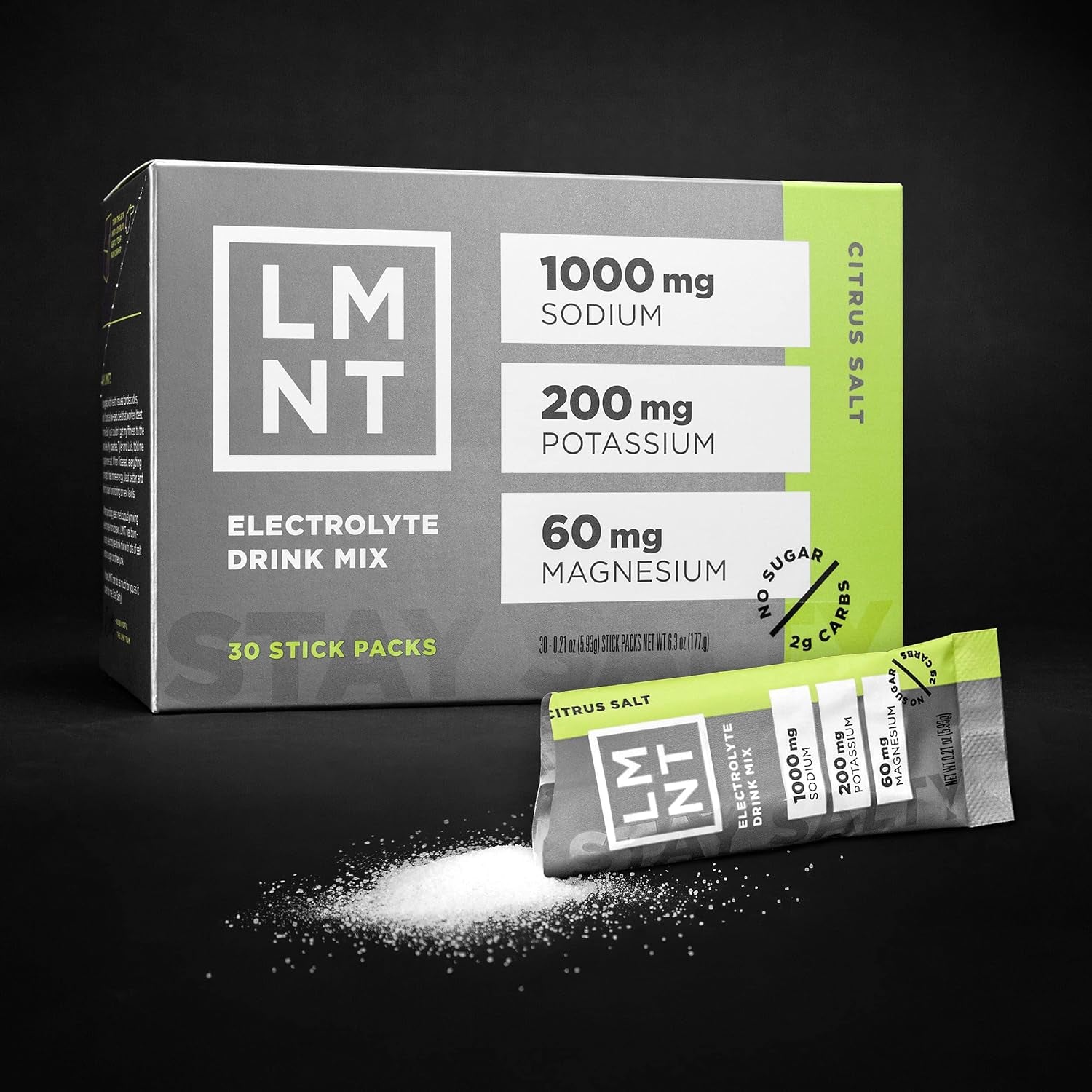 LMNT Zero Sugar Electrolytes - Citrus Salt | Drink Mix | 30 Count