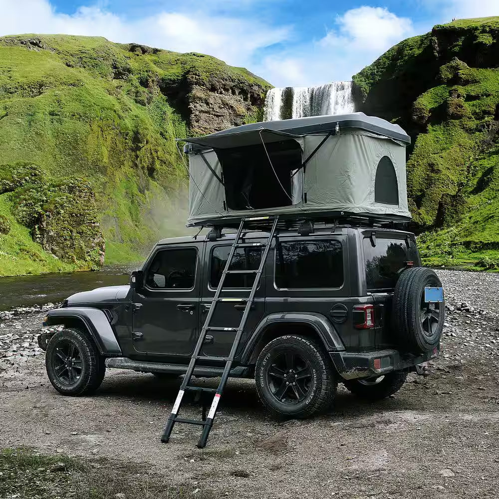 Nomad Black Hard Shell and Green Fabric 2-Person Car Rooftop Tent