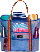 Mesh Sand Free Bag - Strong Lightweight Bag for Beach & Vacation Essentials. Tons of Storage!