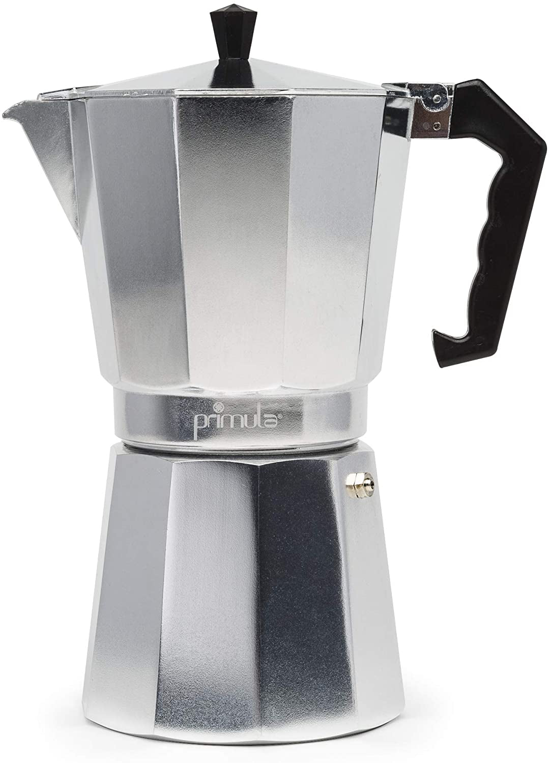 Primula Classic Stovetop Espresso and Coffee Maker, Moka Pot for Italian and Cuban Café Brewing, Greca Coffee Maker, Cafeteras, 6 Espresso Cups, Silver