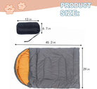 Dog Sleeping Bag, Waterproof Warm Cat Sleeping Bag, Camping Essentials Pet Bed with Storage Bag for Indoor Outdoor Travel Hiking Backpacking (Grey, L)