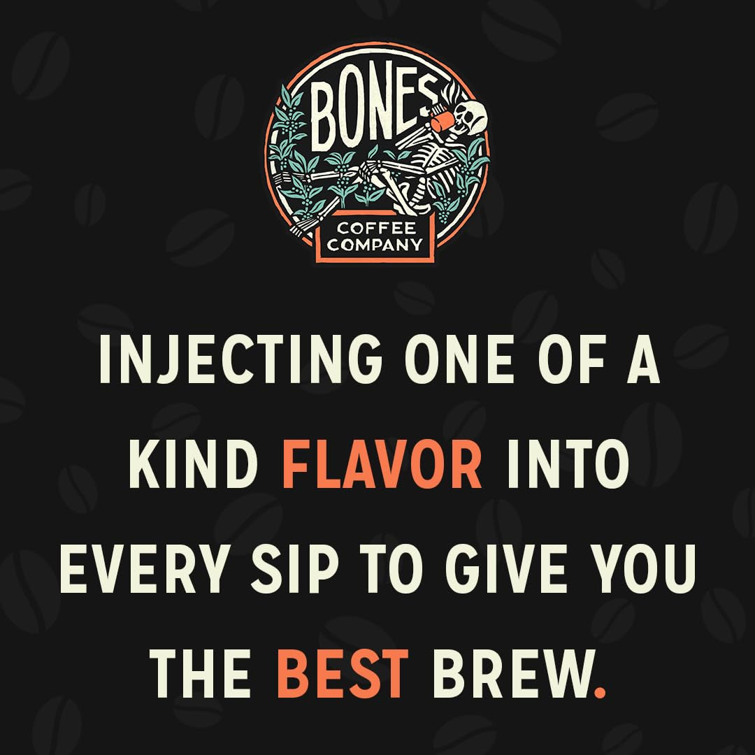 Bones Coffee Company NEW Flavors! Favorite Flavors Sample Pack | 4 Oz Pack of 5 Assorted Ground Coffee Beans | Low Acid Medium Roast Gourmet Coffee Beverages (Ground)