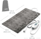 PureRelief XL Heating Pad – 12” x 24” Electric Pad for Back Pain & Cramps, 6 Heat Levels, Auto-Off