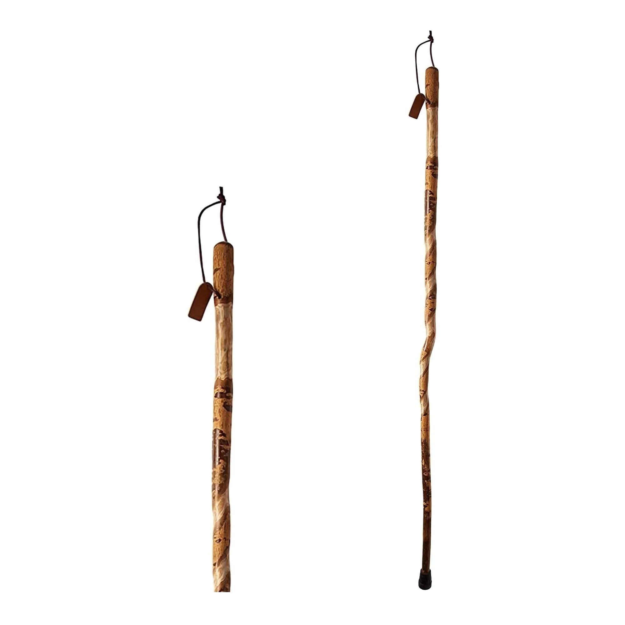 Twisted Hickory Wood Walking Stick 58 Inch Height