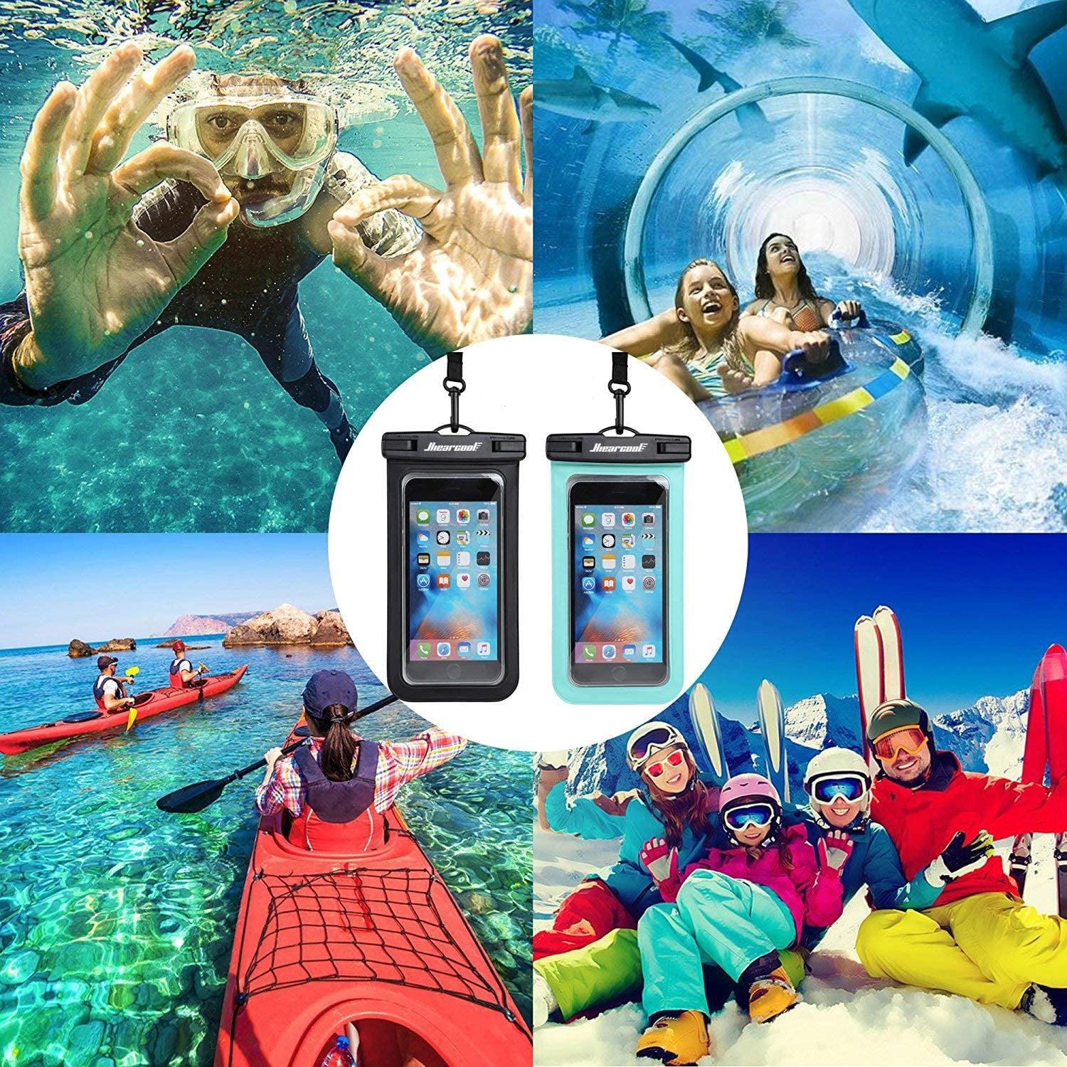 Splash-Proof Smartphone Protector: Safeguard Your iPhone 15-12 for Underwater Adventures – 2-Pack for Captivating Selfies