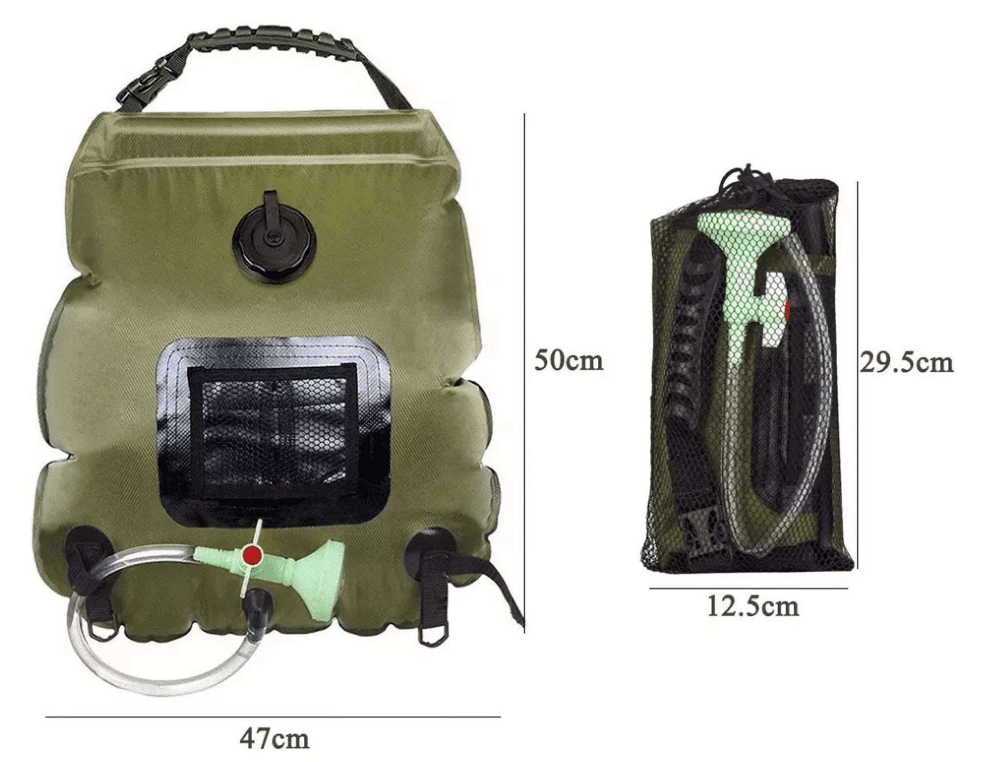 Portable Outdoor Camping Shower - 5 Gallon/20 Liter Camp Solar Shower Bag