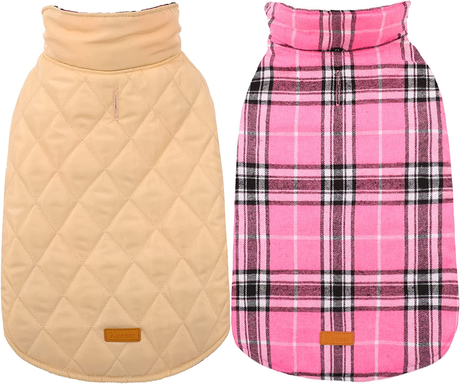 Reversible British Style Plaid Dog Winter Coat – Waterproof & Warm for Small, Medium & Large Dogs