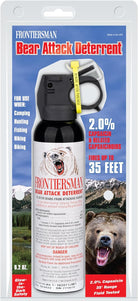 Frontiersman 9.2 Fl Oz. Bear Spray, Maximum Strength 2.0% Major Capsaicinoids, Powerful 35 Ft. Range Bear Deterrent and Bear Horn with Locking Top