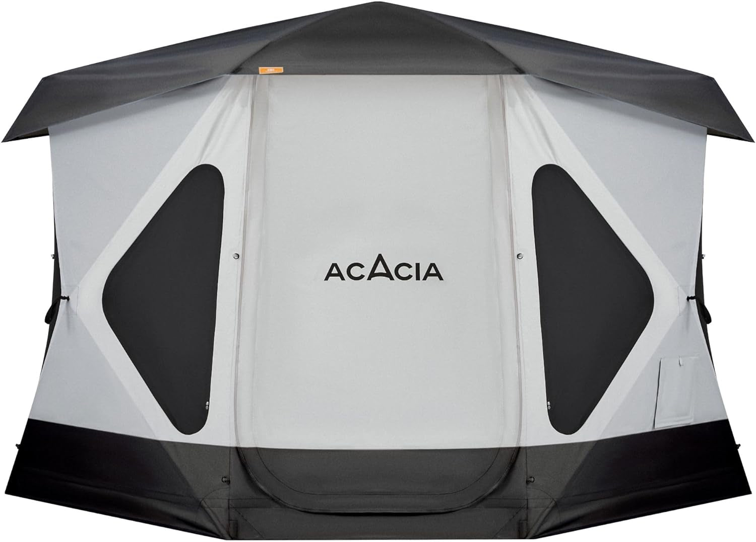 Space Acacia Camping Tent XL, 4-6 Person Large Family Tent with 6'10'' Height, 2 Doors, 8 Windows, Waterproof Pop up Easy Setup Hub Tent with Rainfly, Footprint for Car Camping, Glamping, Black