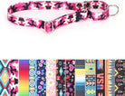 Martingale Collar for Dogs | No-Slip Escape Proof, Adjustable Nylon Training Collar, Pink Daisy Pattern