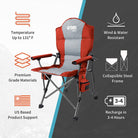 Gobi Heat - Terrain Portable Heated Camping Chair - Outdoor Folding Chair with Heated Filling - Winter Camping Essential - 3 Heat Settings (Flare)