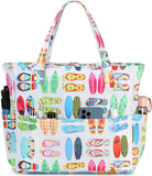 Beach Pool Bags Tote for Women Ladies Large Gym Tote Carry on Bag with Wet Compartment for Weekender Travel Waterproof