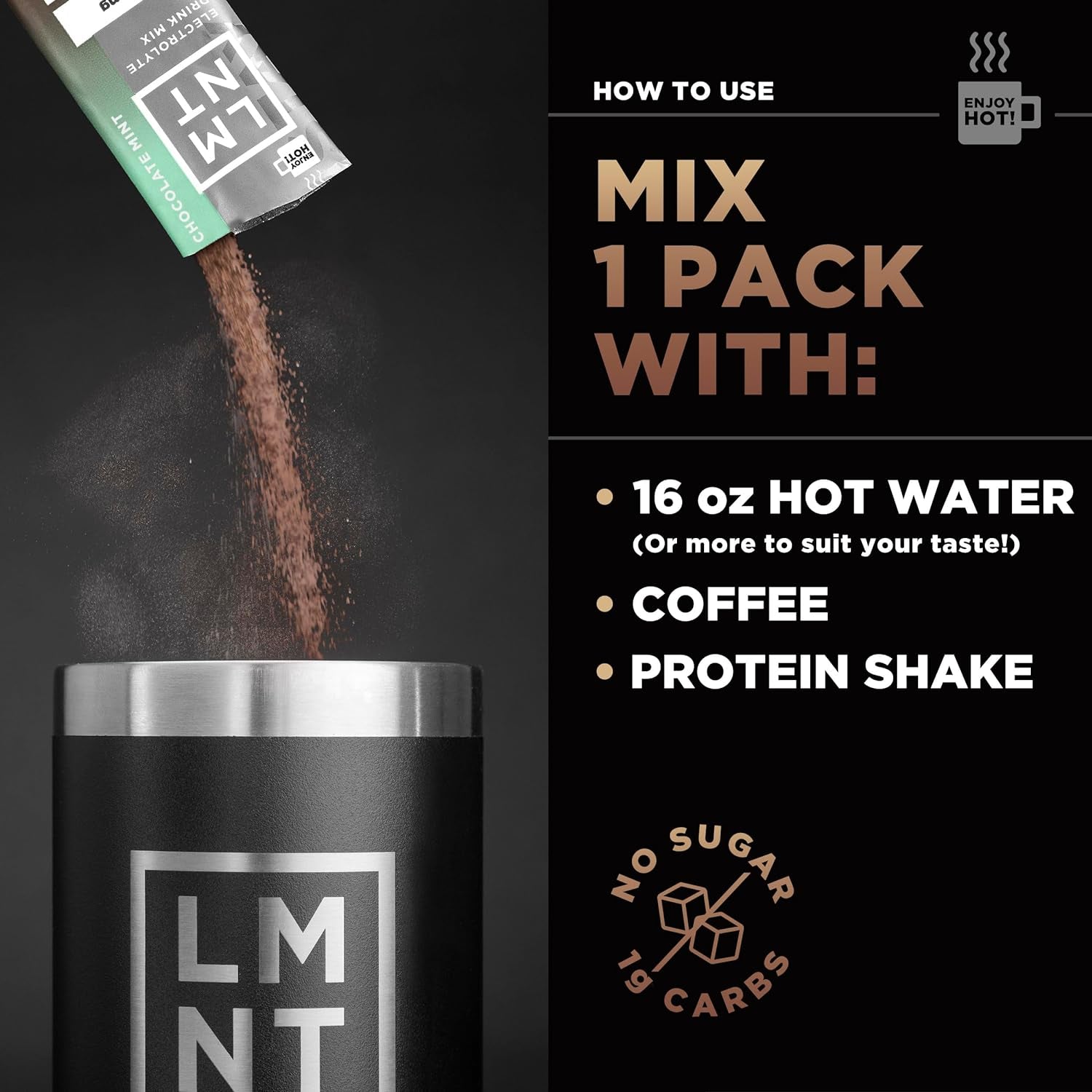 LMNT Hot Chocolate & Coffee Mixer - Medley (Mint,Chai,And Raspberry) Salt Electrolytes | Hydration Powder Packets No Sugar or Artificial Ingredients Keto Paleo Friendly 30 Sticks