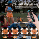 Premium Camping Fan with Rechargeable Battery and Integrated Disco Light Functionality