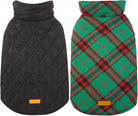 Reversible British Style Plaid Dog Winter Coat – Waterproof & Warm for Small, Medium & Large Dogs