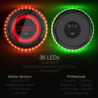 TOSY Ultra-Bright LED Flying Disc: 36 LEDs, Rechargeable, Smart Motion Sensors & Pro Design