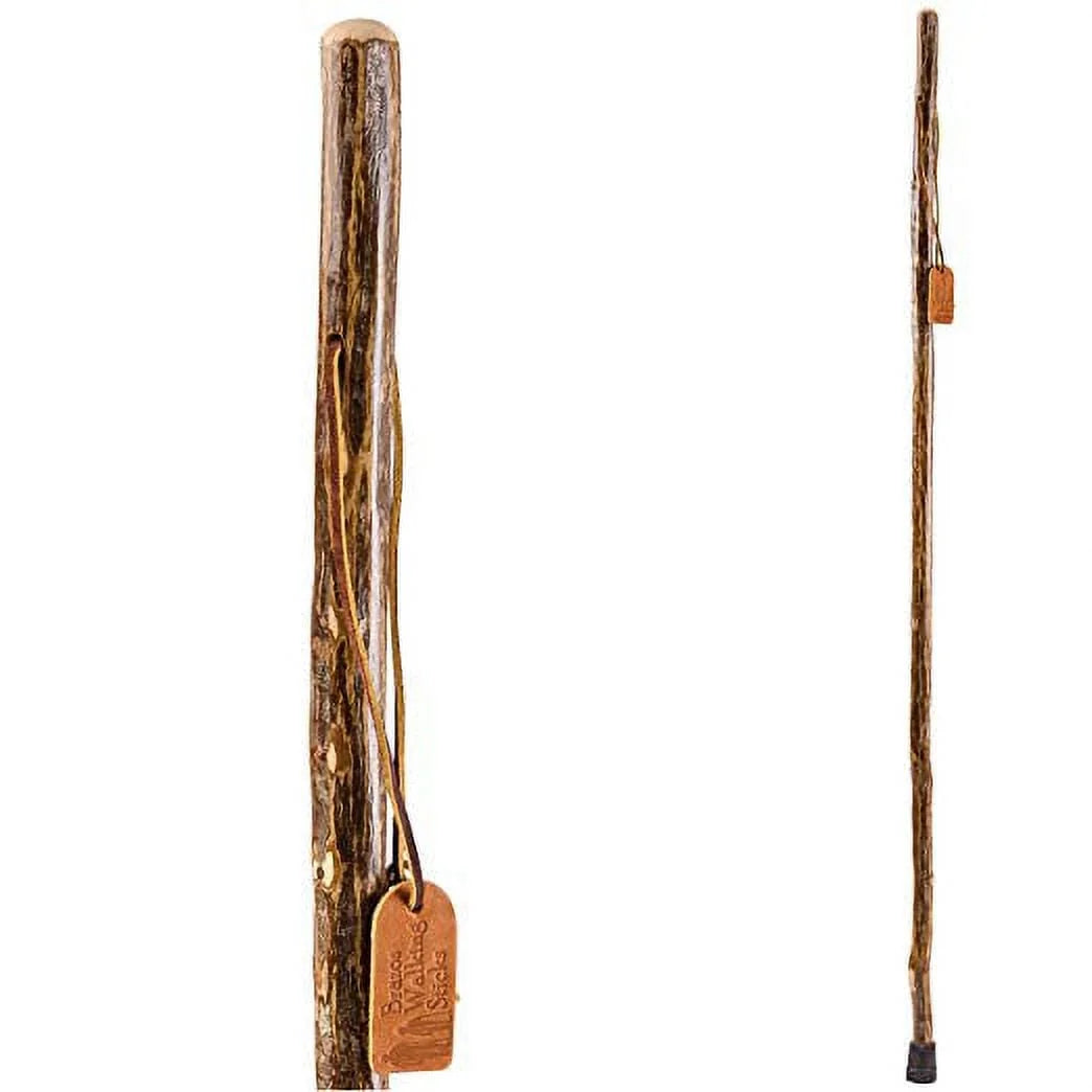 Twisted Hickory Wood Walking Stick 58 Inch Height