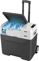 ACOPOWER & Lioncooler 12V Car Refrigerator: 32Qt, Rechargeable, Solar-Powered & Smart App Control