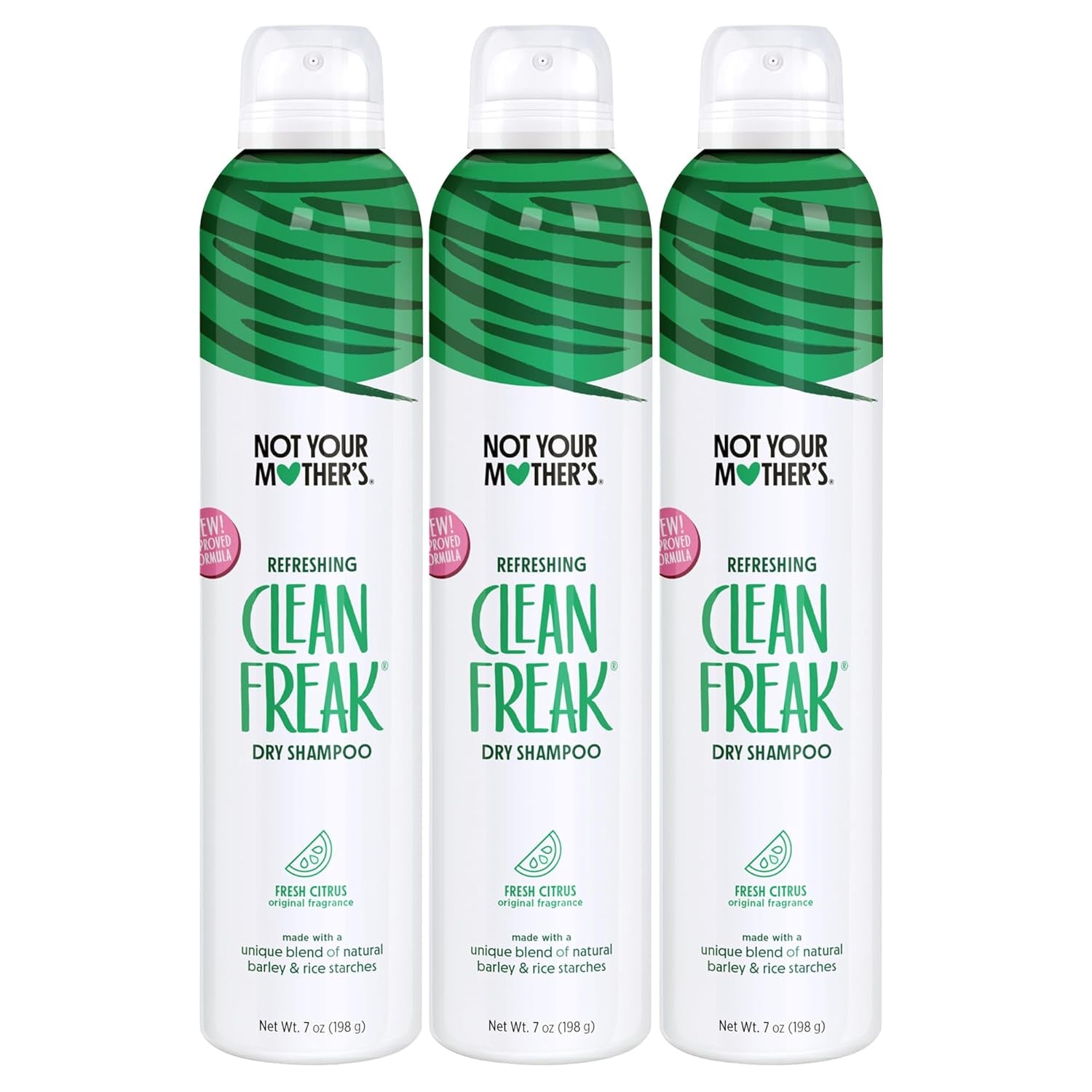 Clean Freak Refreshing Dry Shampoo (3-Pack) - 7 Oz - Waterless Shampoo Instantly Refreshes Hair between Washes - Fresh Citrus Scent