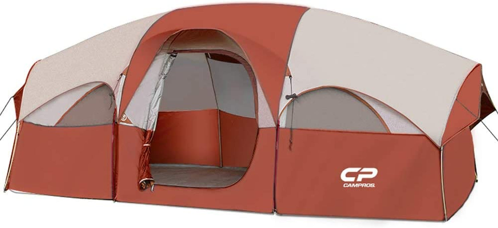 Tent 8 Person Camping Tents, Weather Resistant Family Tent, 5 Large Mesh Windows, Double Layer, Divided Curtain for Separated Room, Portable with Carry Bag