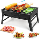 Barbecue Grill, Charcoal Grill Folding Portable Lightweight Barbecue Grill Tools for Outdoor Grilling Cooking Camping Hiking Picnics Tailgating Backpacking Party (Medium)