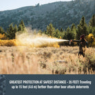 Frontiersman 9.2 Fl Oz. Bear Spray, Maximum Strength 2.0% Major Capsaicinoids, Powerful 35 Ft. Range Bear Deterrent and Bear Horn with Locking Top