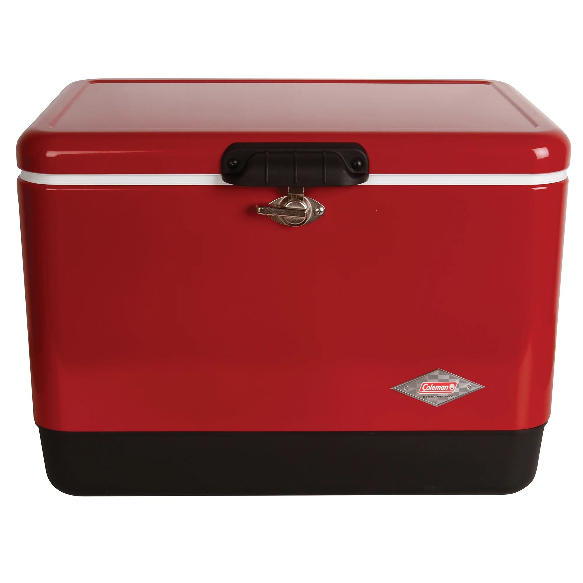 Vintage 54-Quart Steel Belted Cooler, Red