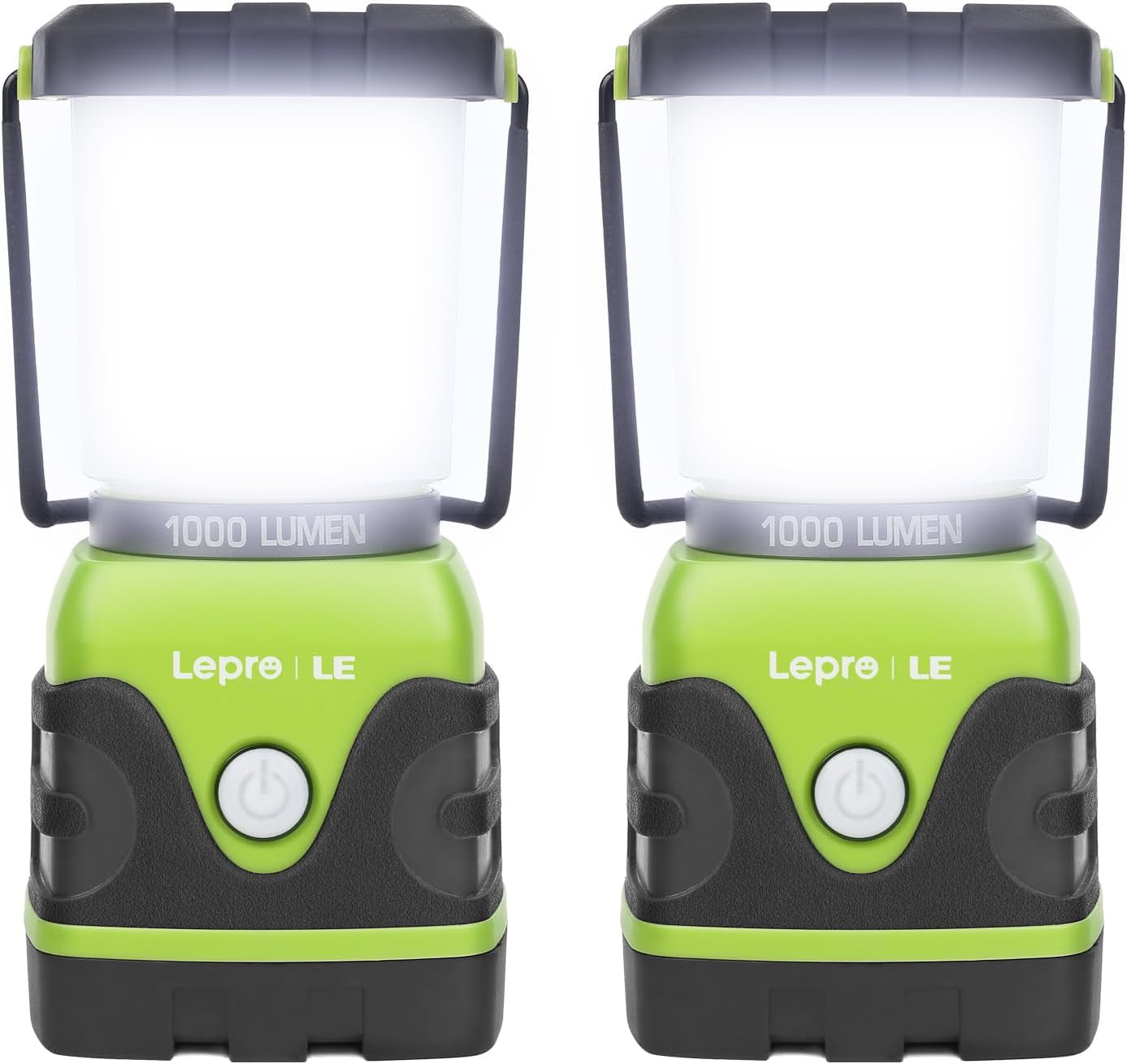 LE 1000LM Battery Powered LED Camping Lantern, Waterproof Tent Light with 4 Light Modes, Camping Essentials, Portable Lantern Flashlight for Camping, Hurricane, Emergency, Hiking, Power Outages