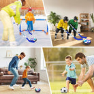 Hover Soccer Ball, 3-In-1 Hover Hockey Ball Kids Toys Set, Indoor and Outdoor Sports Games Toys for Kids Ages 3 4 5 6 7 8-12 - Rechargeable LED Soccer Games Toys for 3-12 Year Old Boys