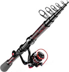 Fishing Rod and Reel Combos, Unique Design with X-Warping Painting, Carbon Fiber Telescopic Fishing Rod, Best Gift for Fishing Beginner and Angler