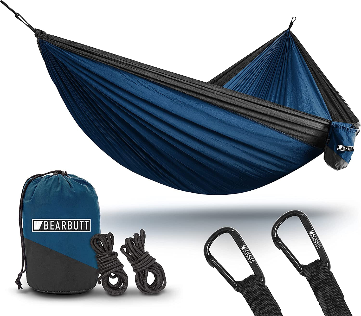 Bear Butt Camping Hammock - Hammock - Camping Gear - 2 Person Hammock - Backpacking Tree Hammock - Double Hammock Camping - Hiking Gear - Portable Hammock for Camping - Travel Hammock - Outdoor