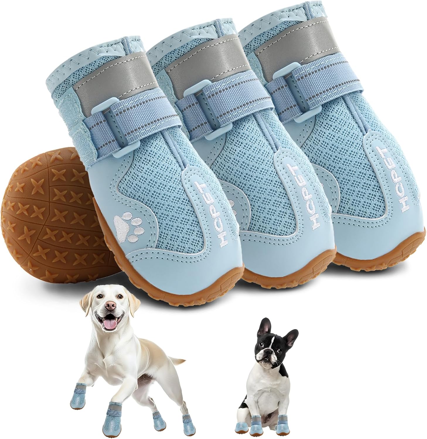 Waterproof Dog Boots – Anti-Slip Paw Protectors for Summer Heat & Winter Snow